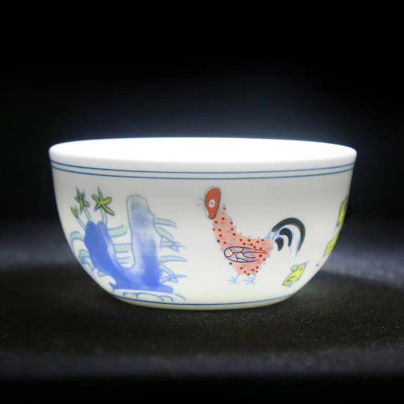 Hand Painted Chicken Cup