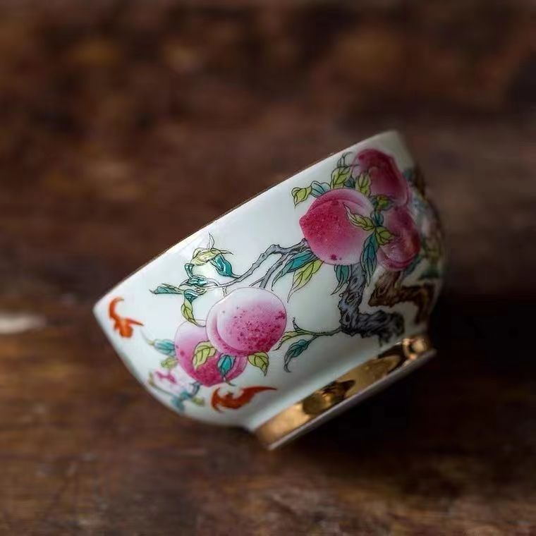 Nine Peach Auspicious Cup