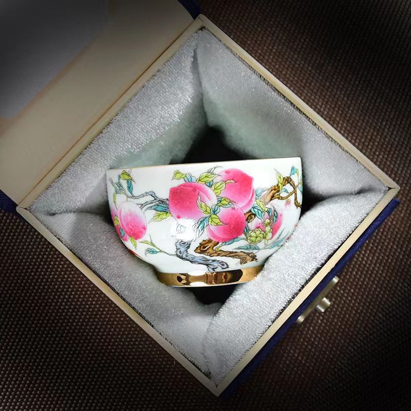 Nine Peach Auspicious Cup