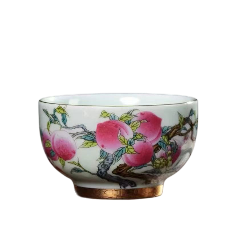 Nine Peach Auspicious Cup