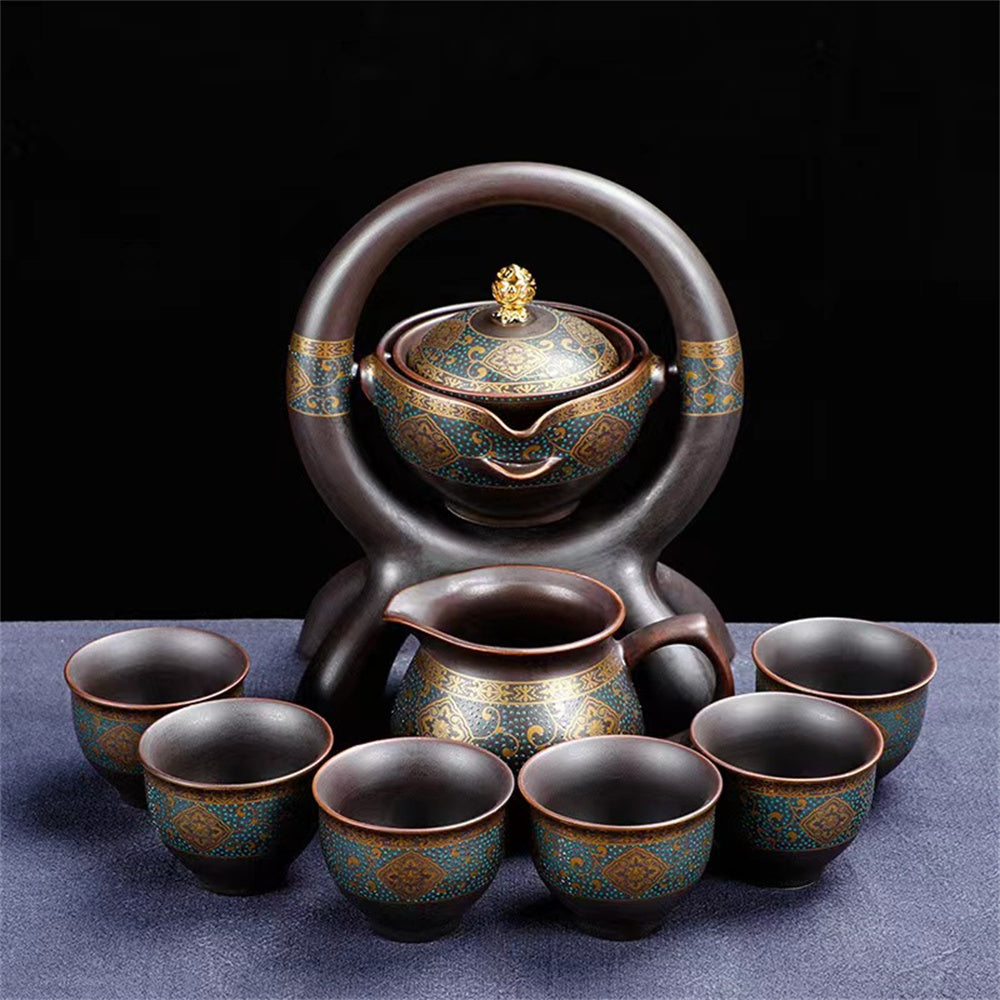 Wisteria Flower One Pot Six Cups Tea Set