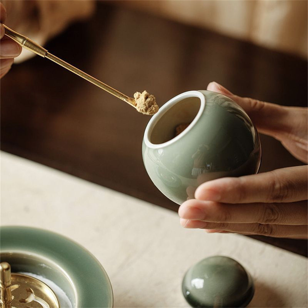 Three Tripod Incense Burner Fragrant Seal Suit