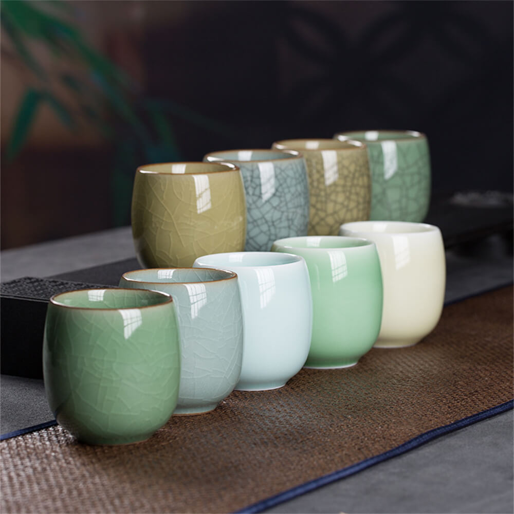 Sample Tea Cup of Longquan Celadon Elder Brother Kiln