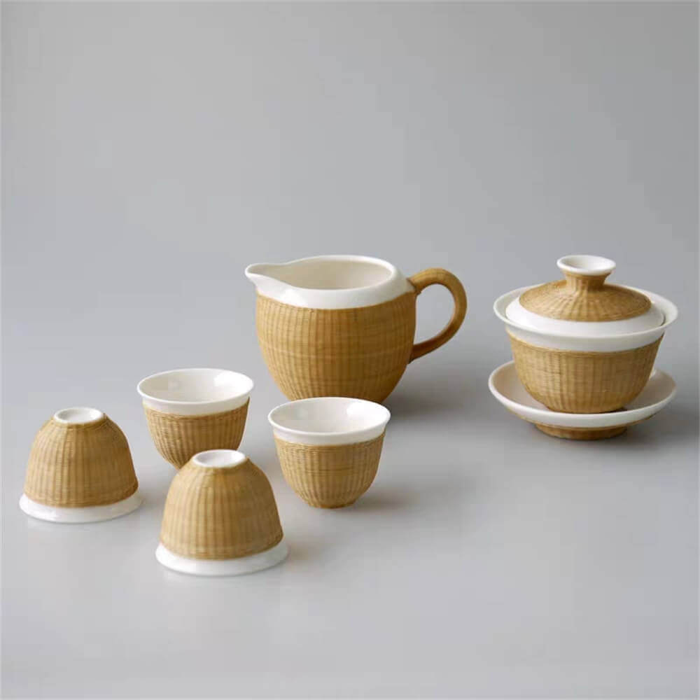 High grade bamboo kungfu tea set