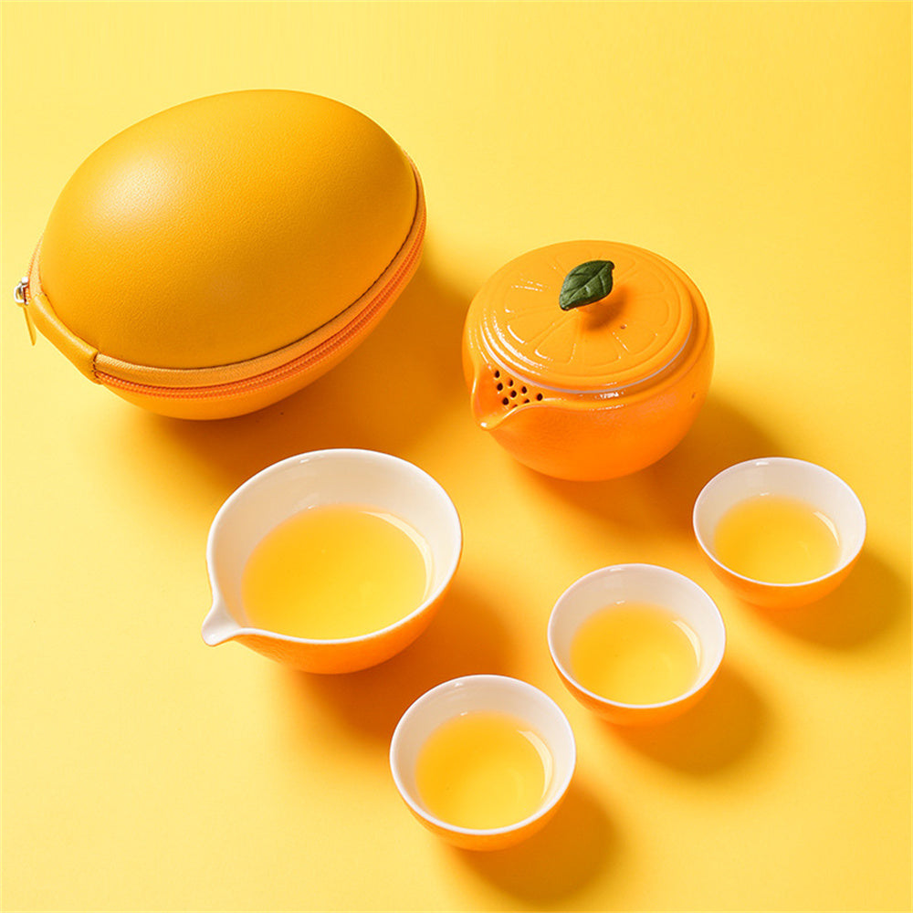Tangerine Auspicious Tea Set