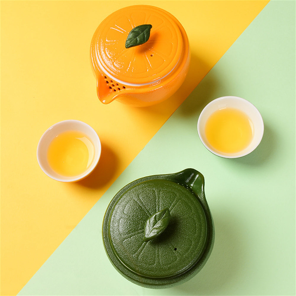 Tangerine Auspicious Tea Set