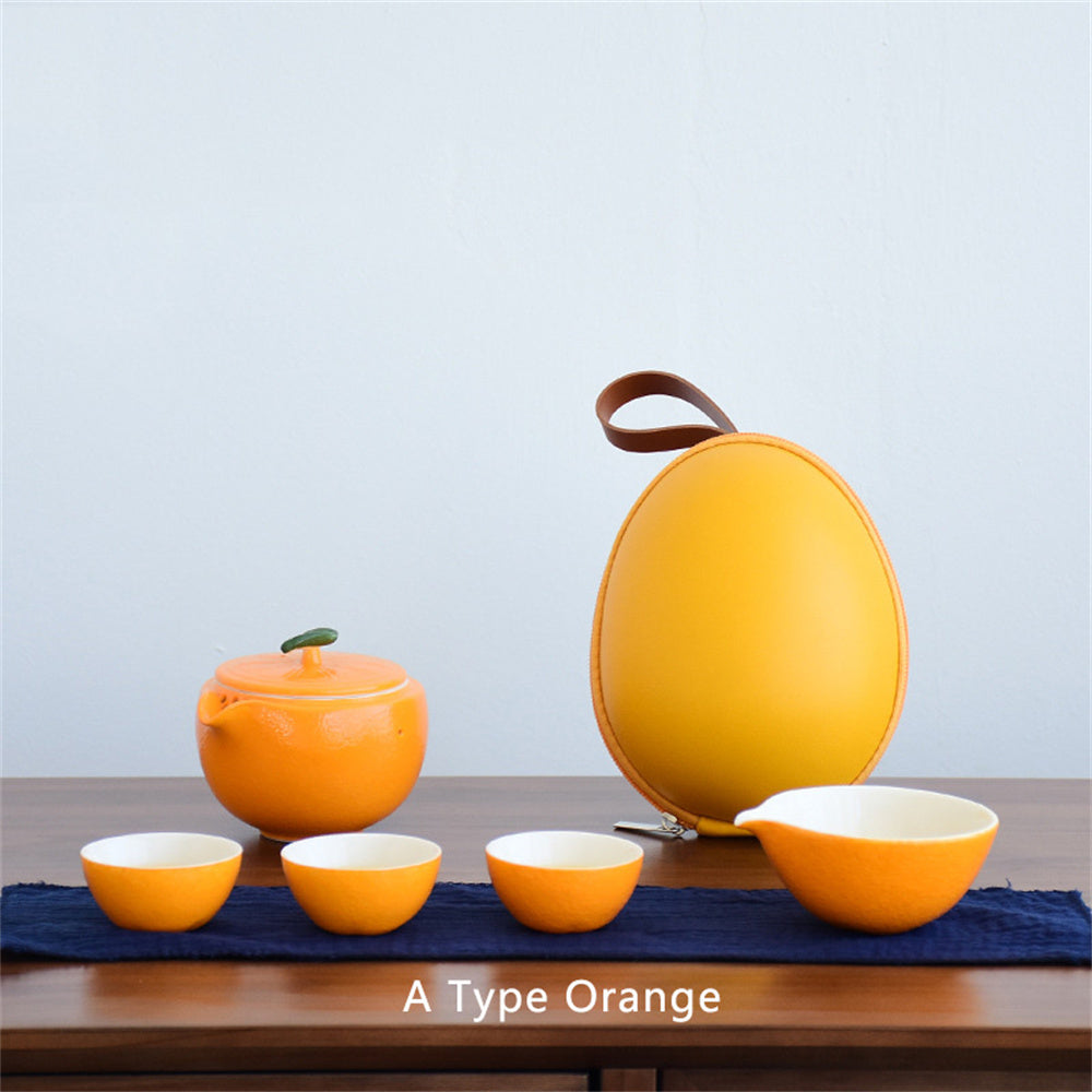 Tangerine Auspicious Tea Set