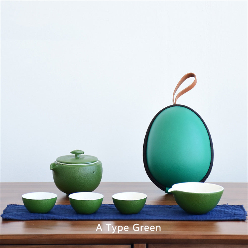 Tangerine Auspicious Tea Set