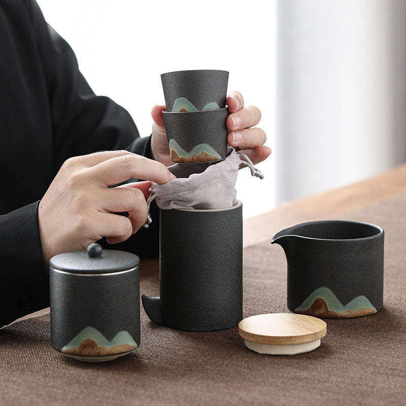 Distant Mountains Automatic Travel Tea Set