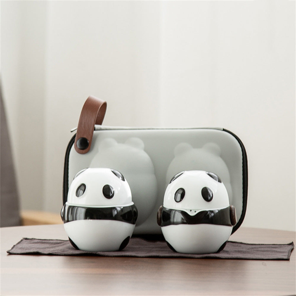 Adorable Panda Travel Tea Set