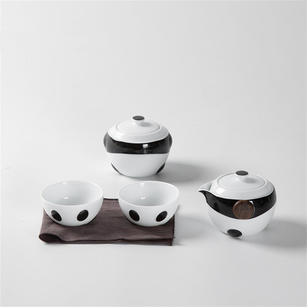 Adorable Panda Travel Tea Set