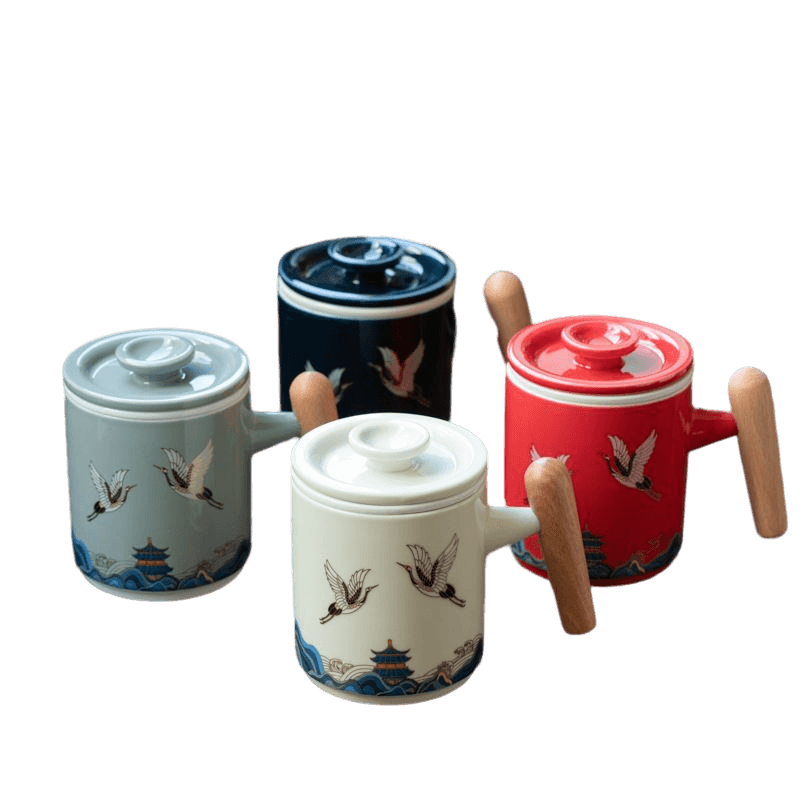 Cranes Fly Ceramic Office Cup