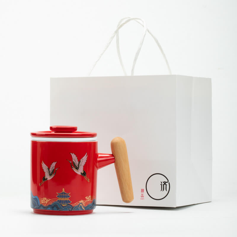 Cranes Fly Ceramic Office Cup