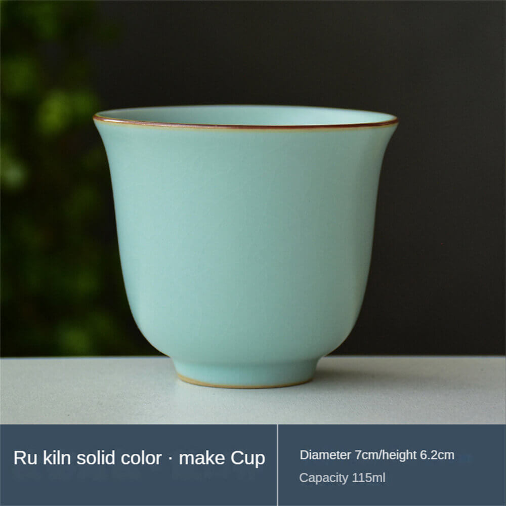 Thermochromic Ru kiln Cherry blossom cup