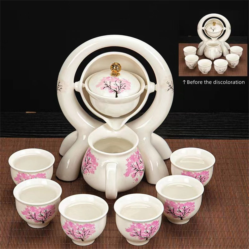 Wisteria Flower One Pot Six Cups Tea Set