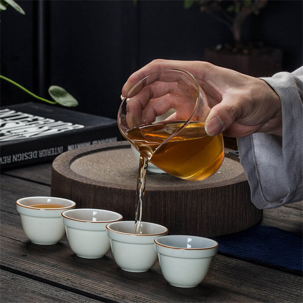 Simple Japanese Travel Tea Set With Tureen