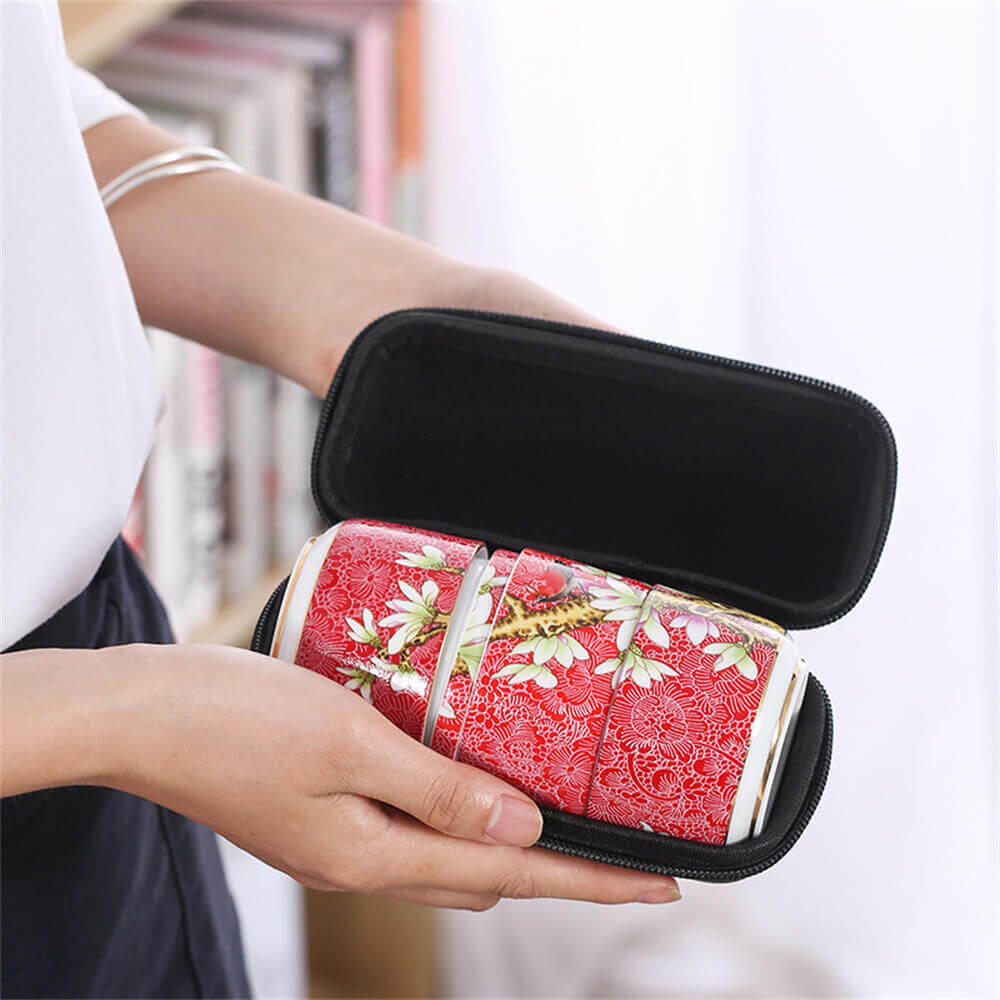 Bird's song and fragrance of flowers concentric travel tea set