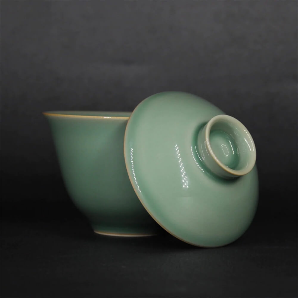 125ml Celadon Porcelain Gaiwan from Jingdezhen