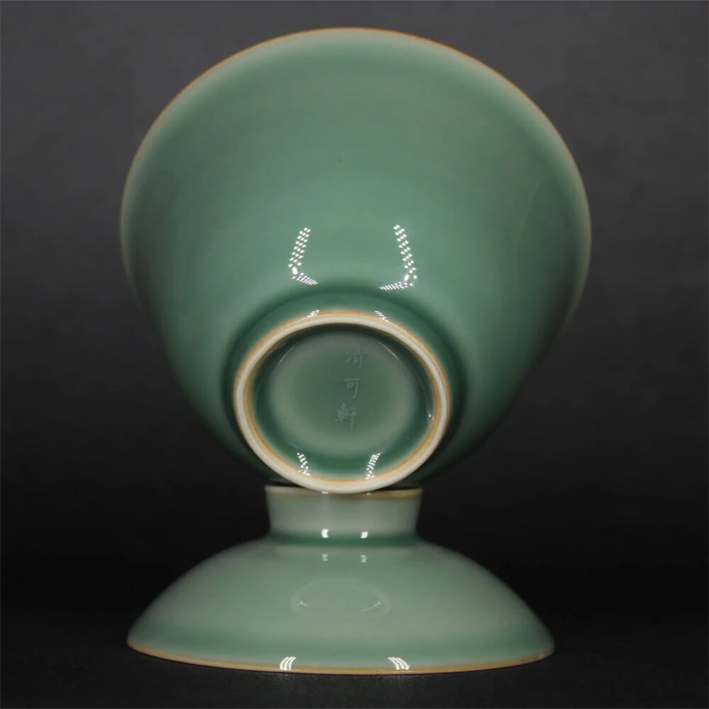 125ml Celadon Porcelain Gaiwan from Jingdezhen