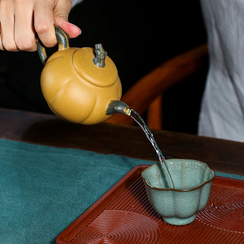 Golden Pumpkin Teapot