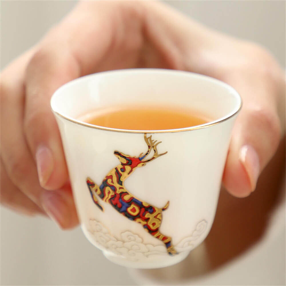 Blessing Of Deer One Pot Of Three Cups Tea Set