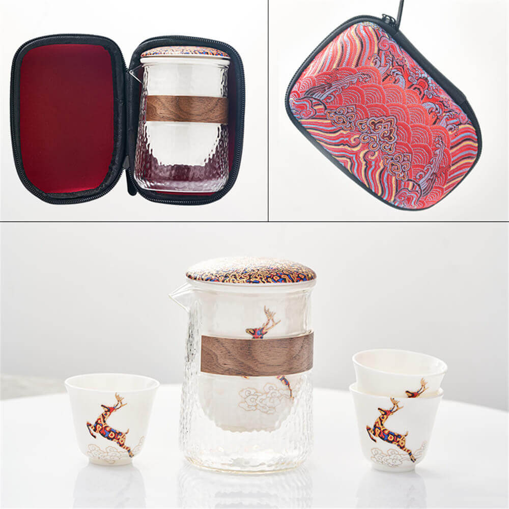 Blessing Of Deer One Pot Of Three Cups Tea Set
