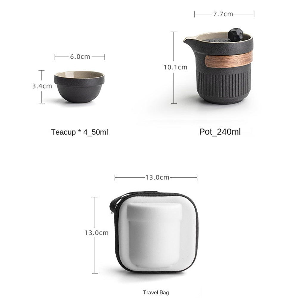 Taihu stone a pot of four cups portable tea set