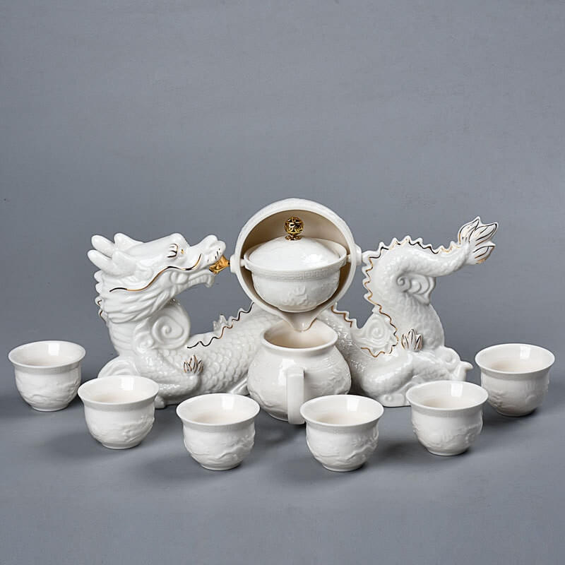 Chinese Dragon Semi-Automatic Tea Set