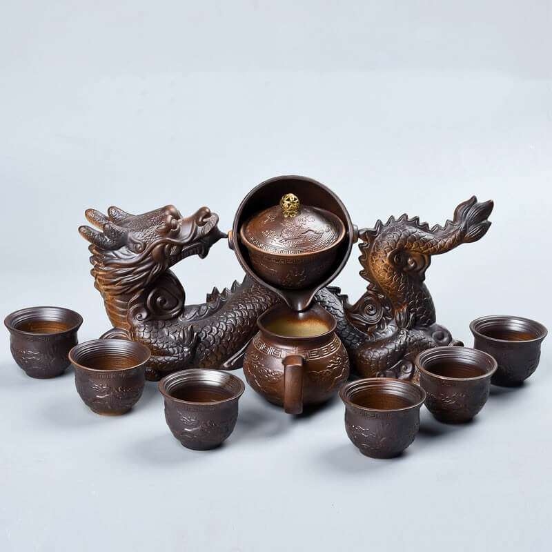 Chinese Dragon Semi-Automatic Tea Set