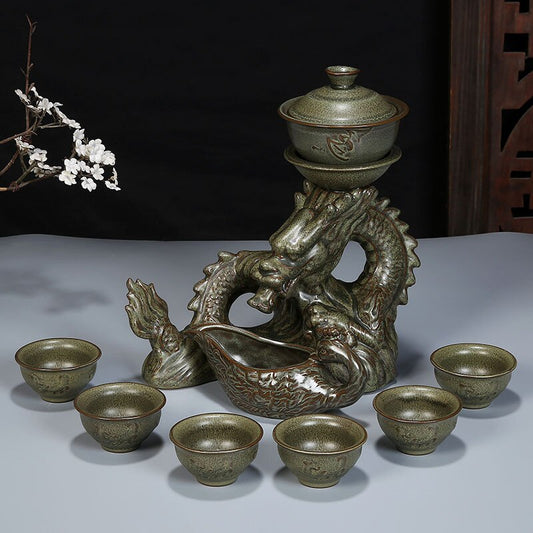 Lucky Dragon Antique Automatic Tea Set