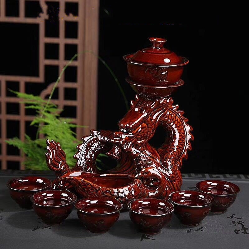 Lucky Dragon Antique Automatic Tea Set