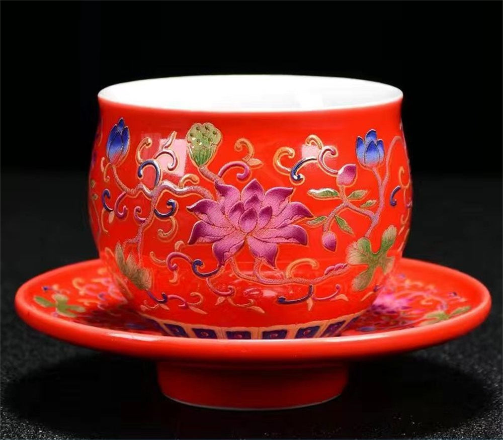 Enamel Cup for Tasting Tea