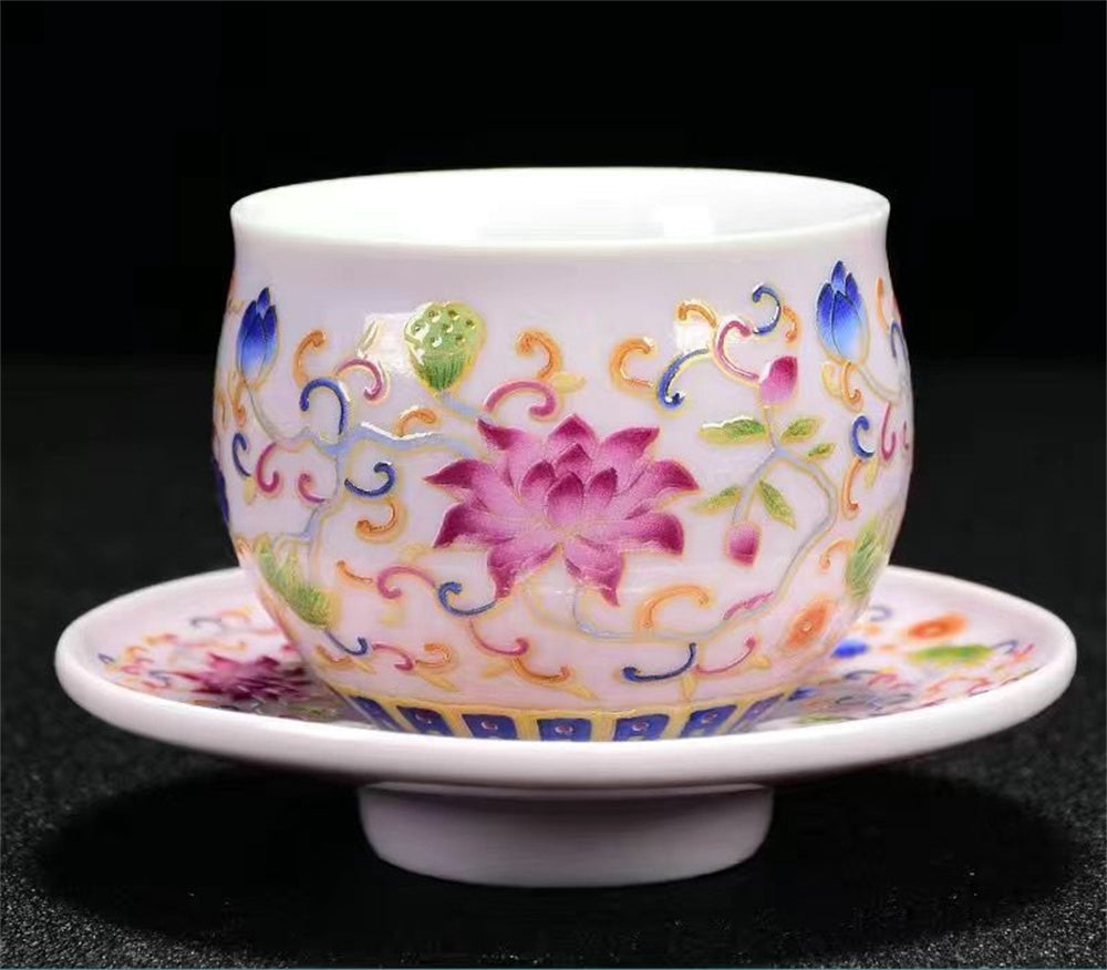 Enamel Cup for Tasting Tea