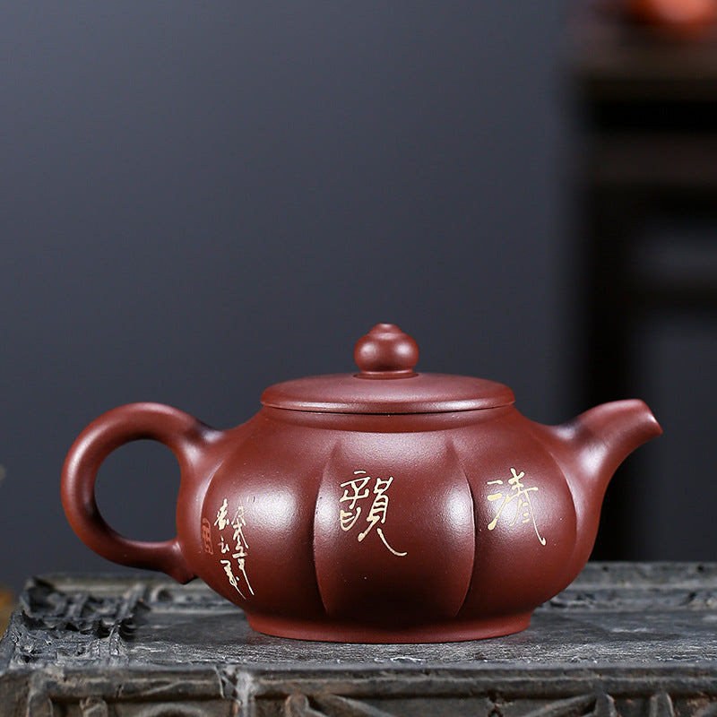 Lucky Strike Painted Flowers Teapot