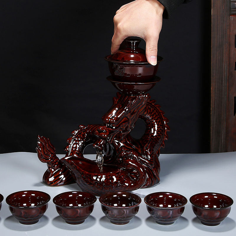 Lucky Dragon Antique Automatic Tea Set