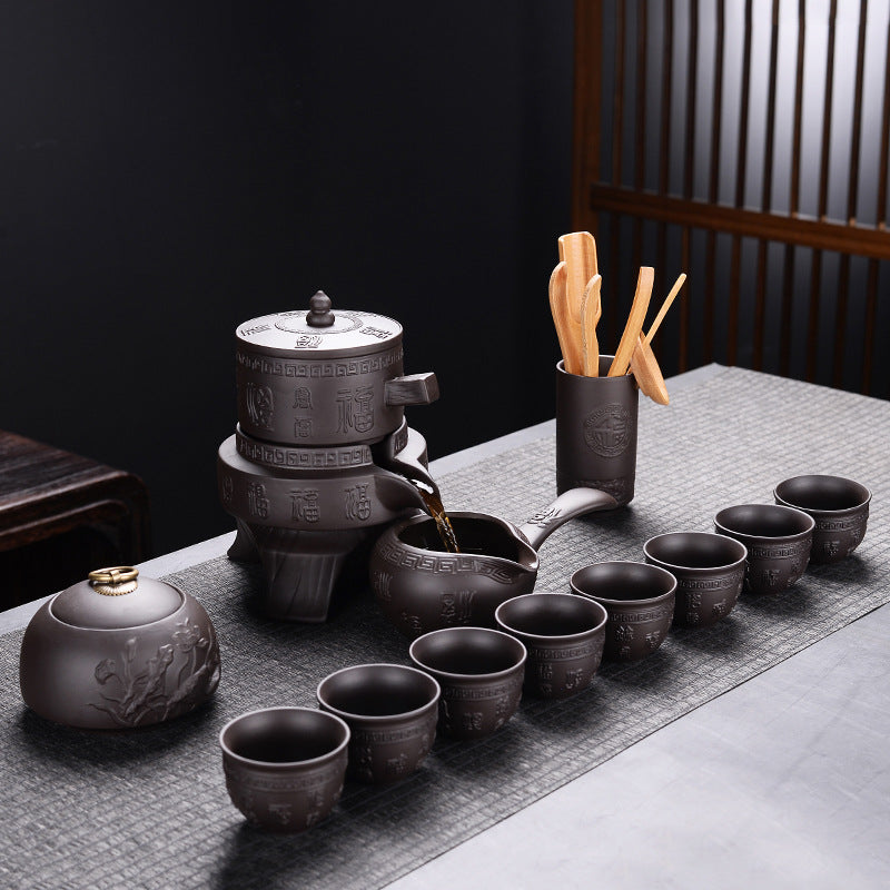 Portable Stone Mill Semi Automatic Tea Set