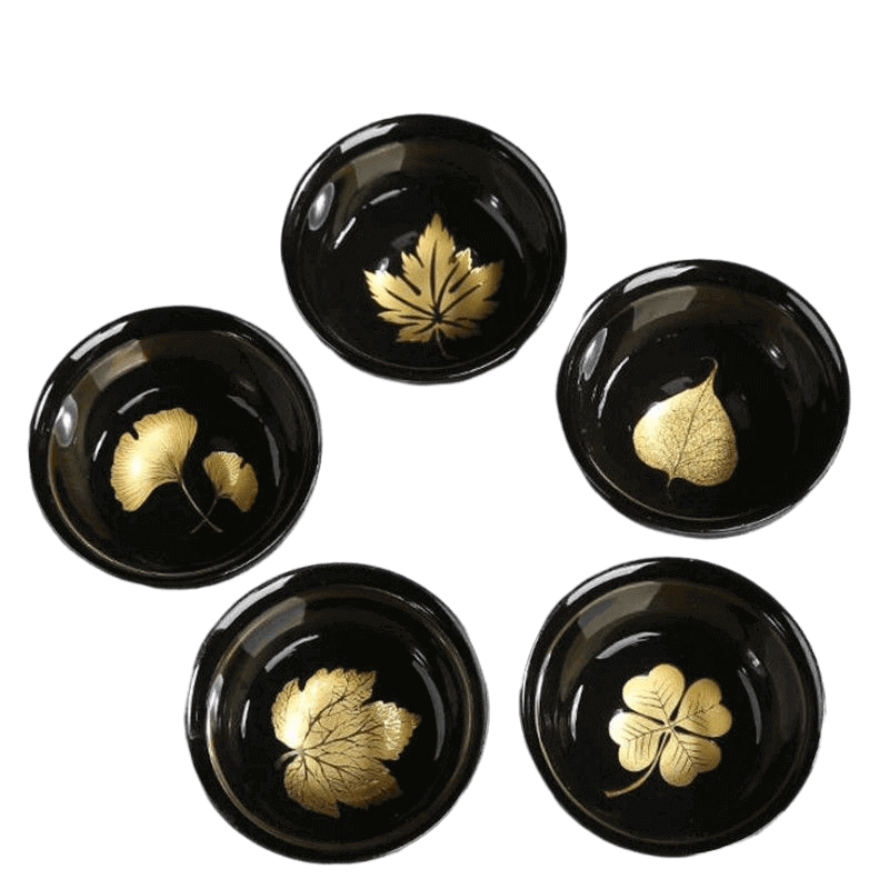 Golden leaf Traditional Kiln Change Ceramic Teacup