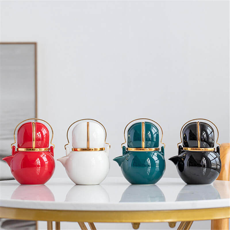 The Gourd Shape One Pot Two Cup Travel Tea Set