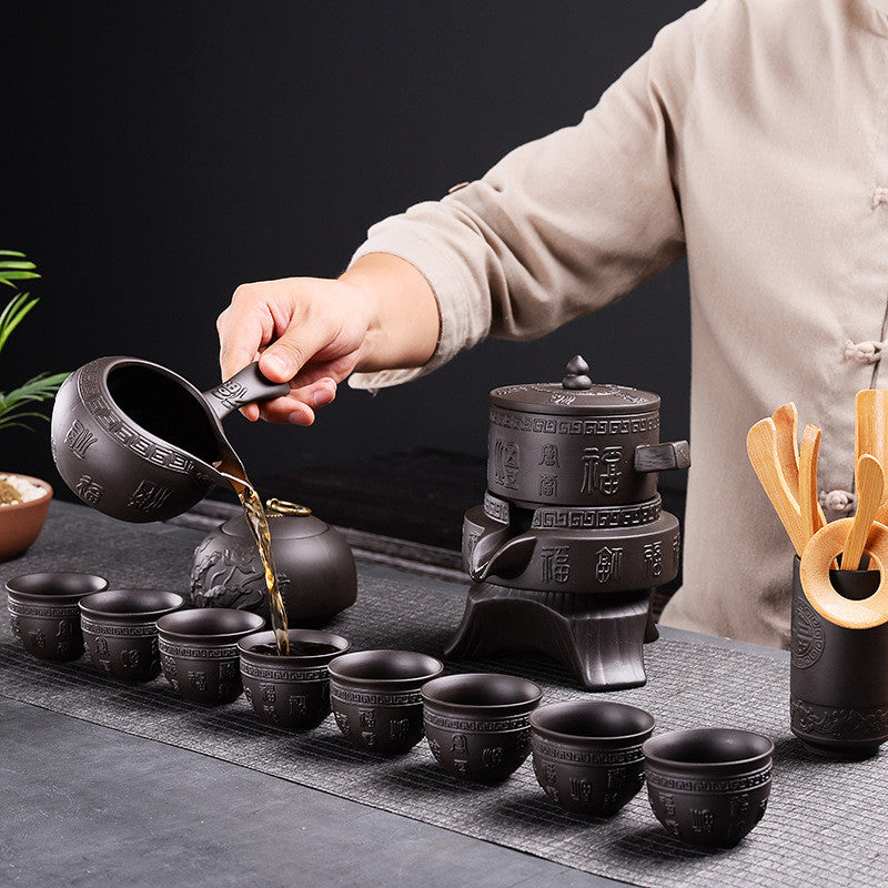 Portable Stone Mill Semi Automatic Tea Set