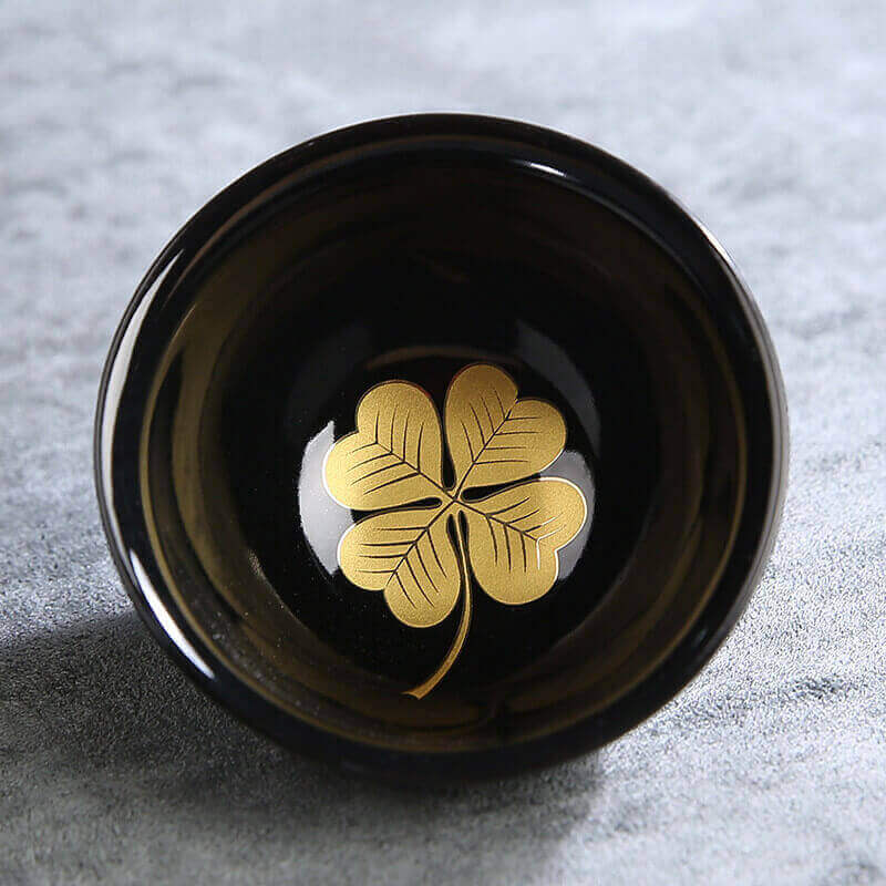 Golden leaf Traditional Kiln Change Ceramic Teacup
