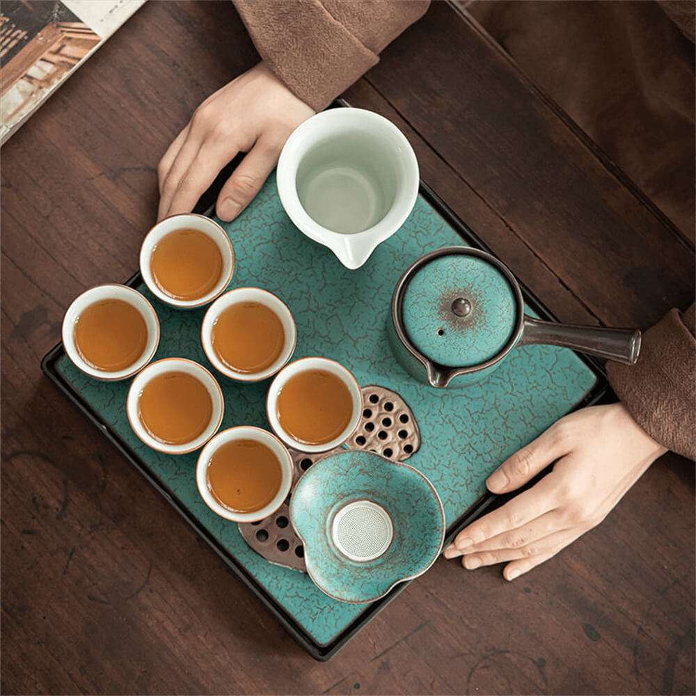 Side Handle Pot Light Luxury Small Set Japanese Tea Set