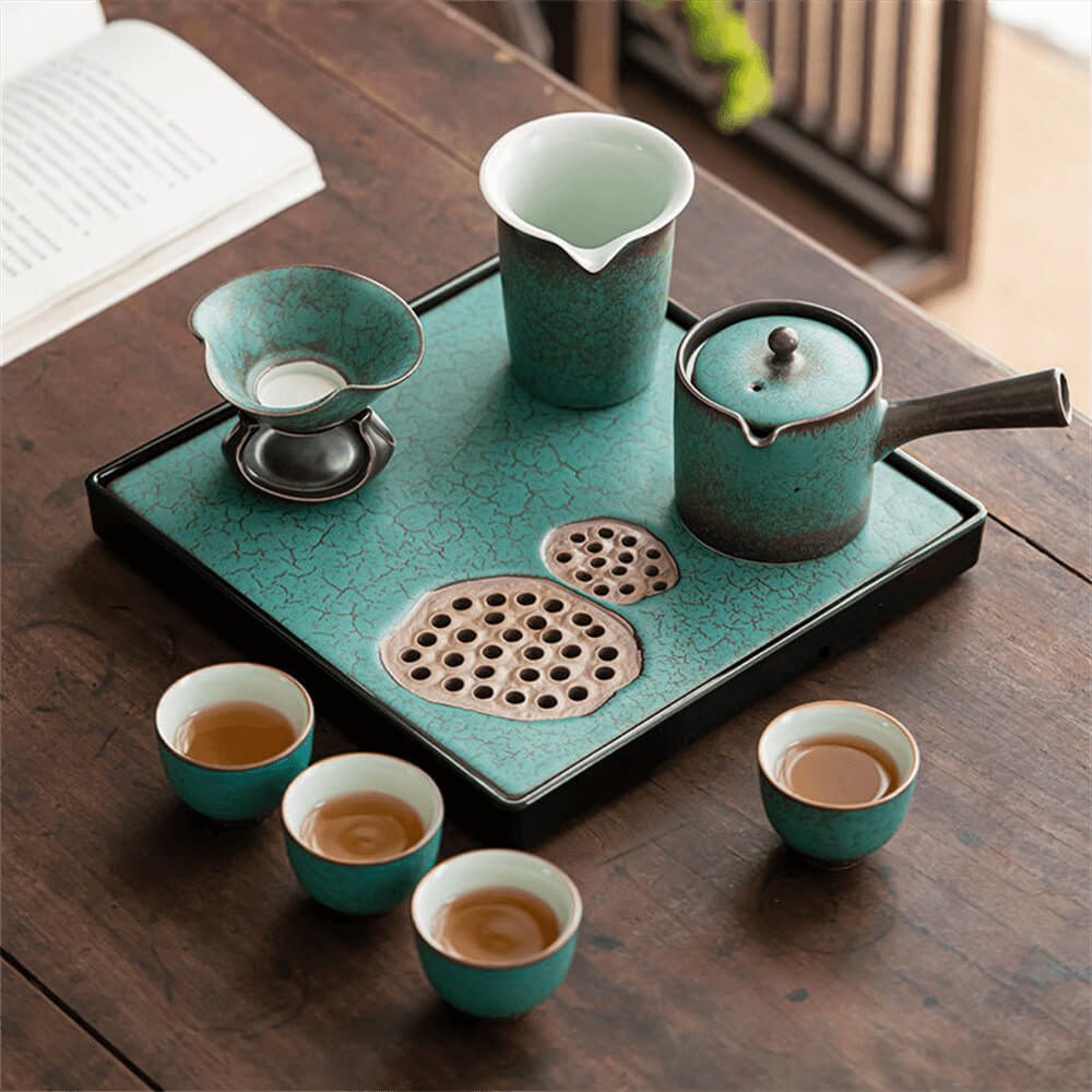 Side Handle Pot Light Luxury Small Set Japanese Tea Set