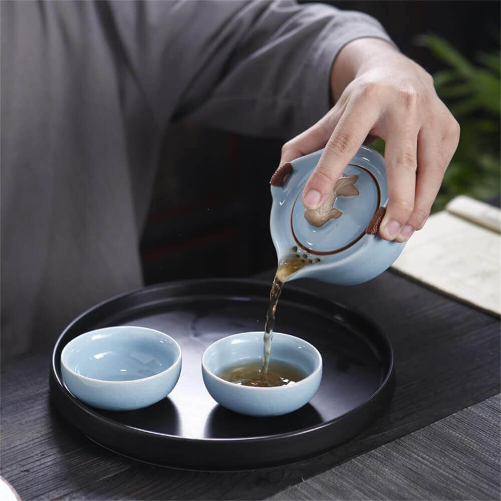 Annual Surplus One Pot of Two Cups Travel Tea Set