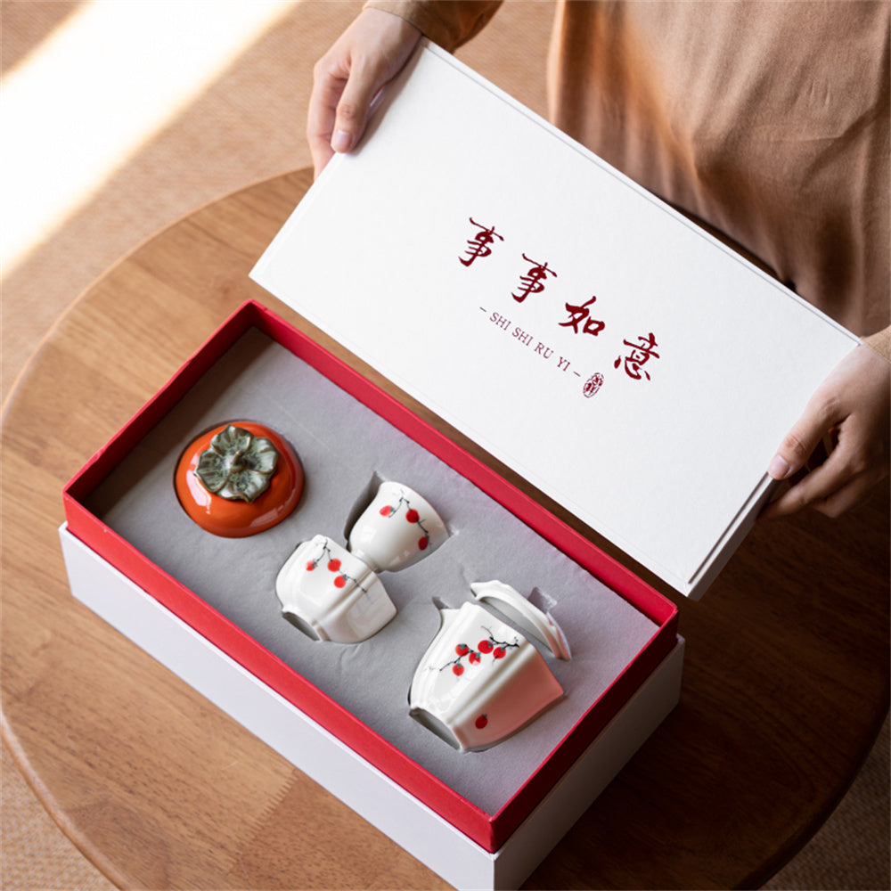 Joy Persimmon Travel Tea Set