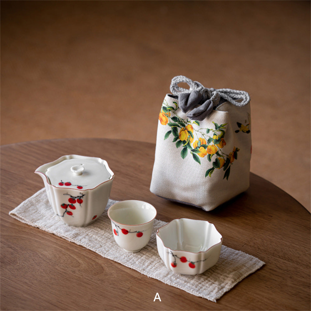 Joy Persimmon Travel Tea Set