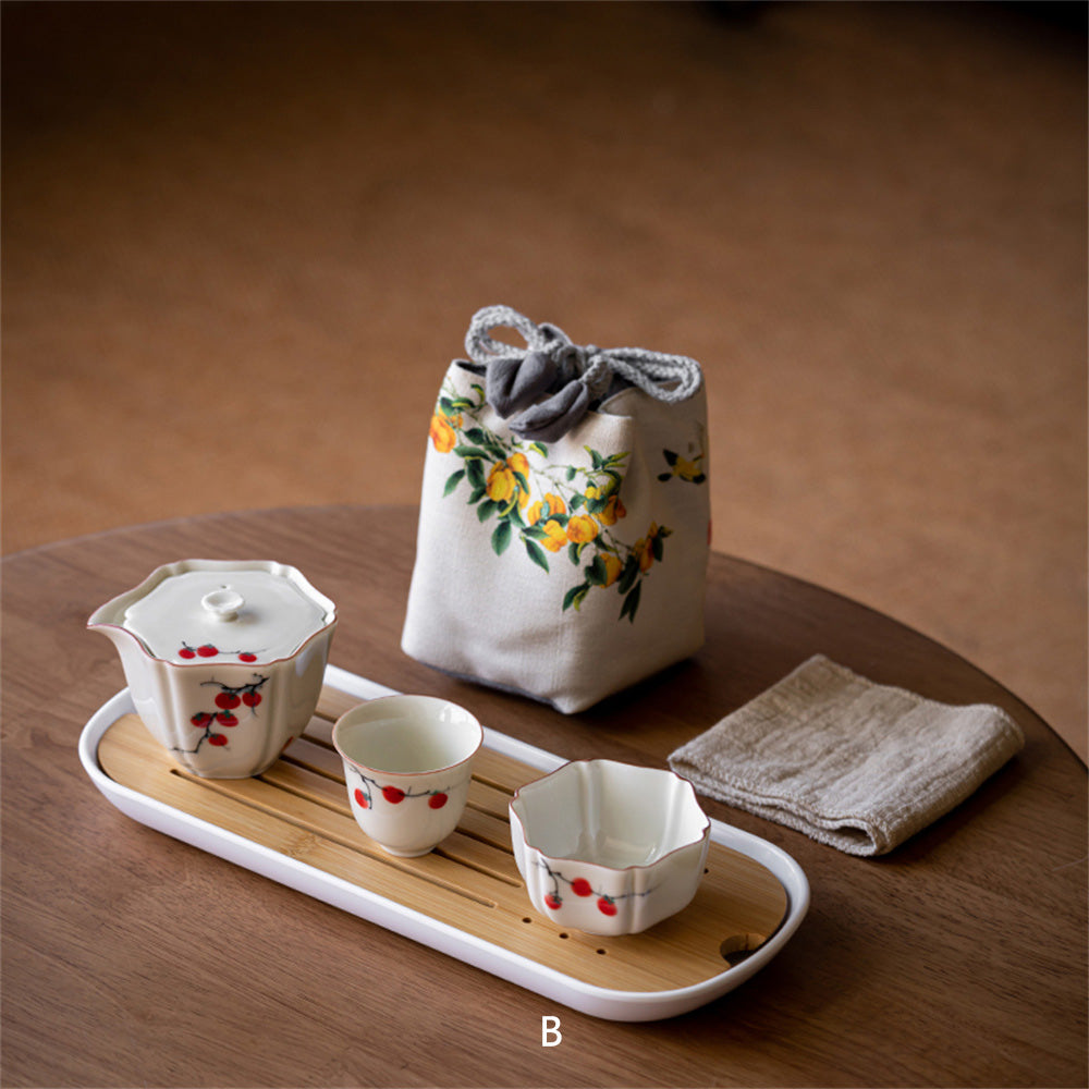 Joy Persimmon Travel Tea Set