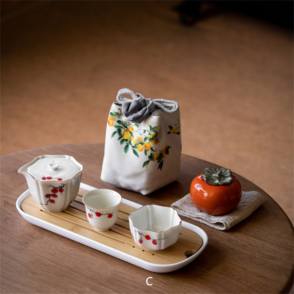 Joy Persimmon Travel Tea Set