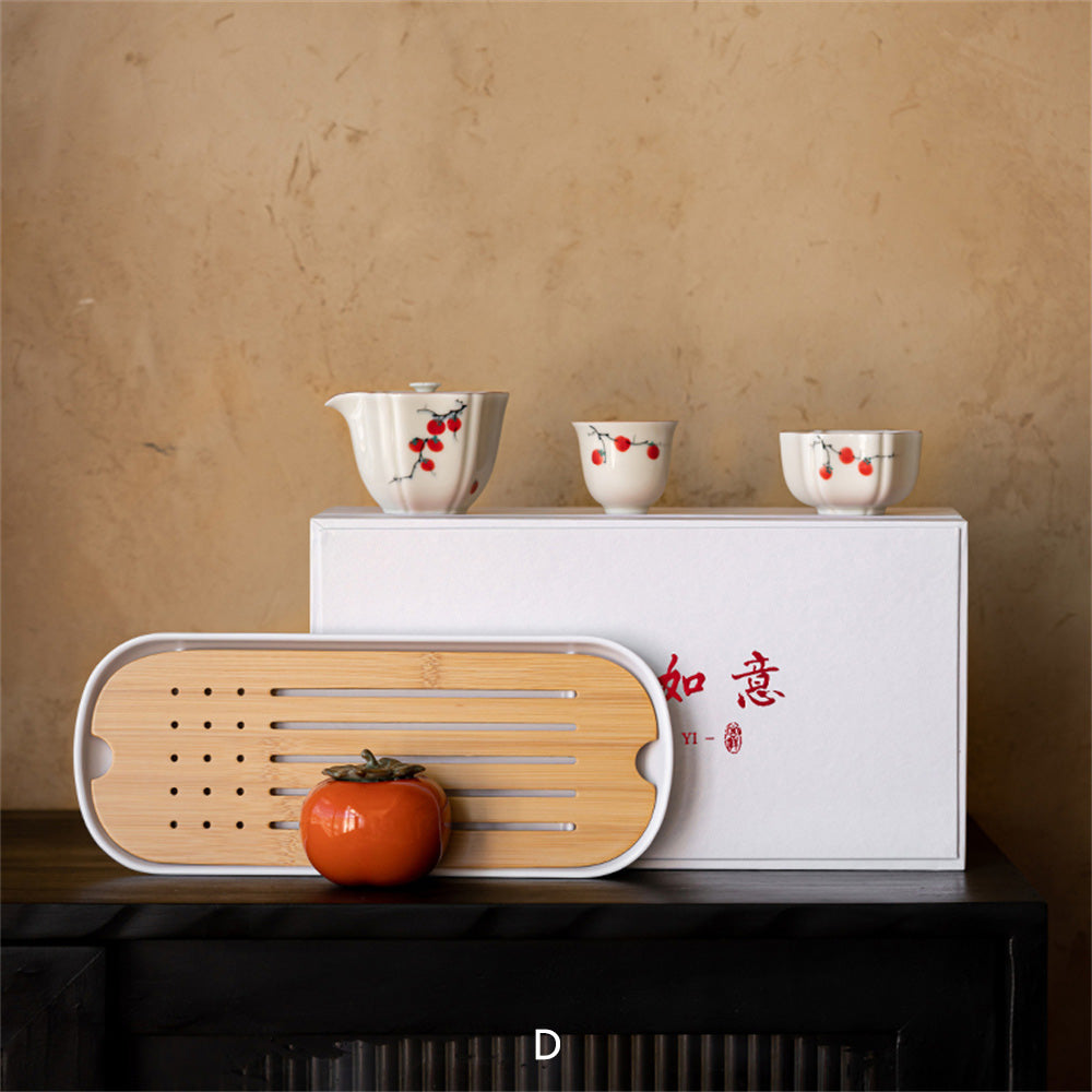 Joy Persimmon Travel Tea Set