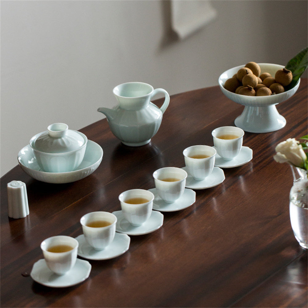 Blue shadow lotus tea set