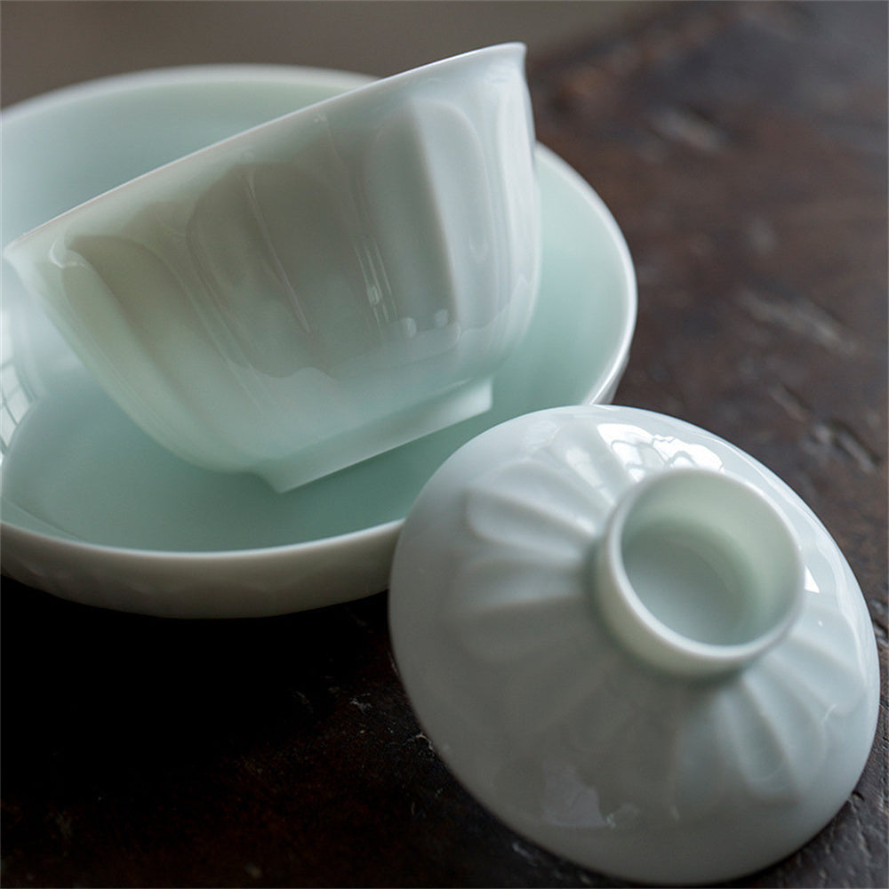 Blue shadow lotus tea set